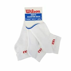 Wilson Men's Quarter Socks 3 Pack (White) 7 Wilson Men's Quarter Socks 3 Pack (White) -Gamma Shop Wilson Mens Quarter Socks White 3 Pack 2 1024x1024