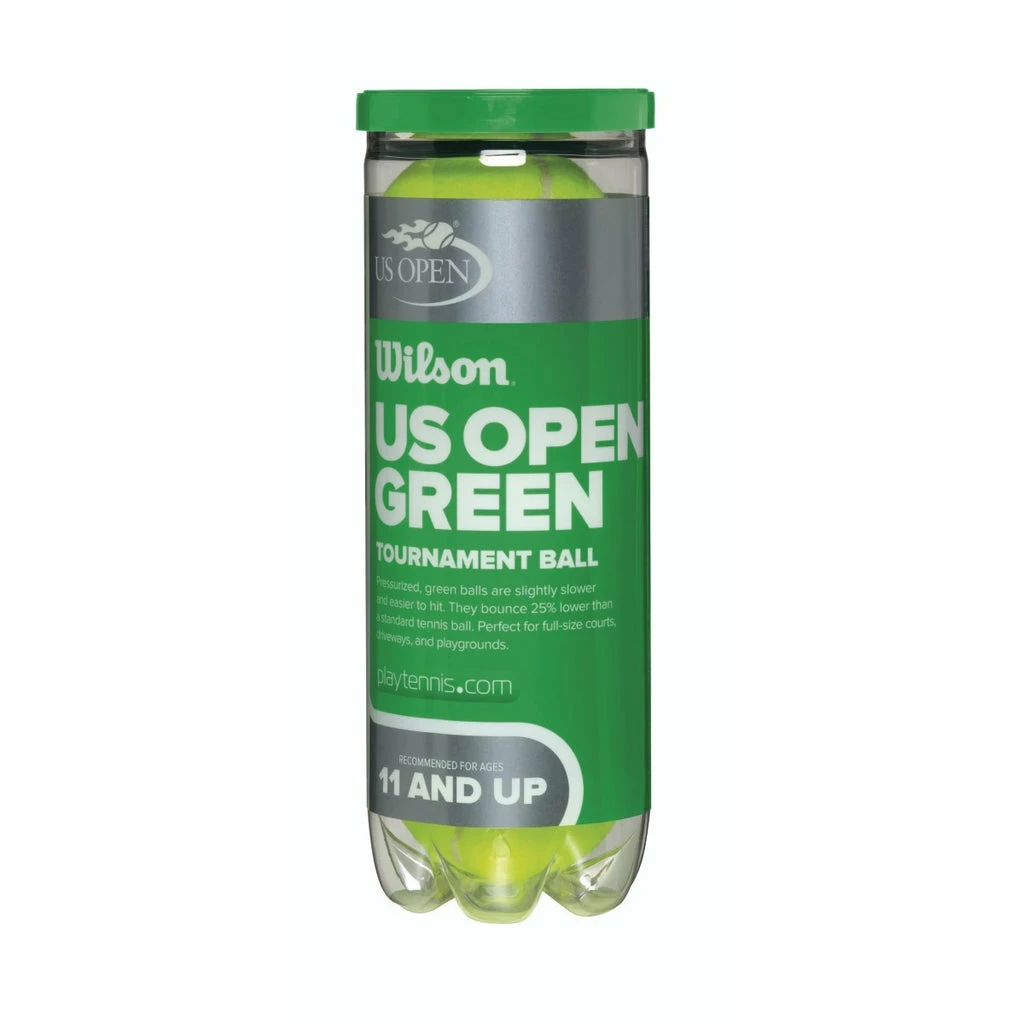 Wilson US Open Tournament 78' Green Junior Tennis Balls 3 Wilson US Open Tournament 78' Green Junior Tennis Balls