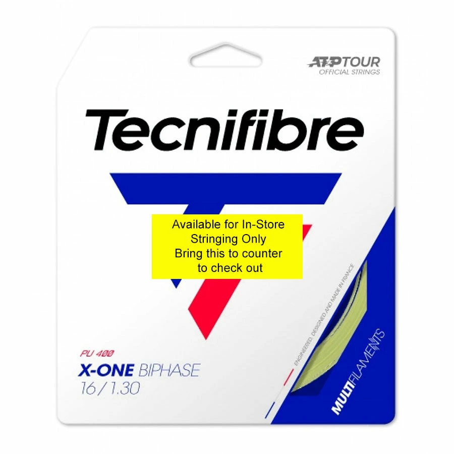 Tecnifibre X-One Biphase 16 Tennis String (Natural) - Cut From Reel 4 Tecnifibre X-One Biphase 16 Tennis String (Natural) - Cut From Reel - Image 2