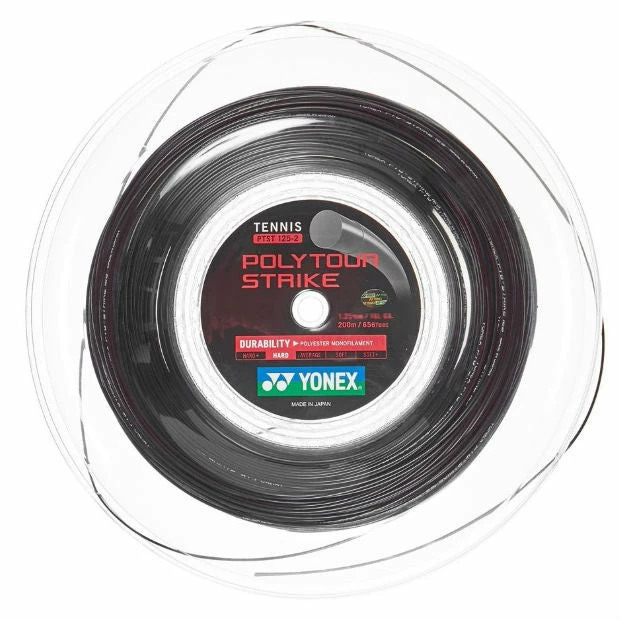 Yonex Poly Tour Strike 17 Tennis String Reel (Black) 3 Yonex Poly Tour Strike 17 Tennis String Reel (Black)