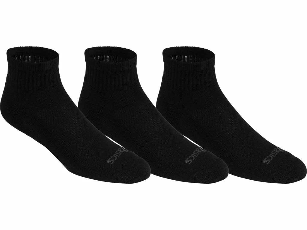 Asics Cushion Quarter Socks (Black) 3 Asics Cushion Quarter Socks (Black)