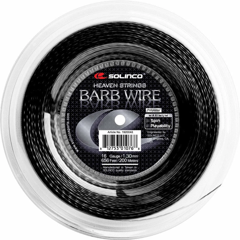 Solinco Barb Wire 16 Tennis String Reel (Black) 3 Solinco Barb Wire 16 Tennis String Reel (Black)