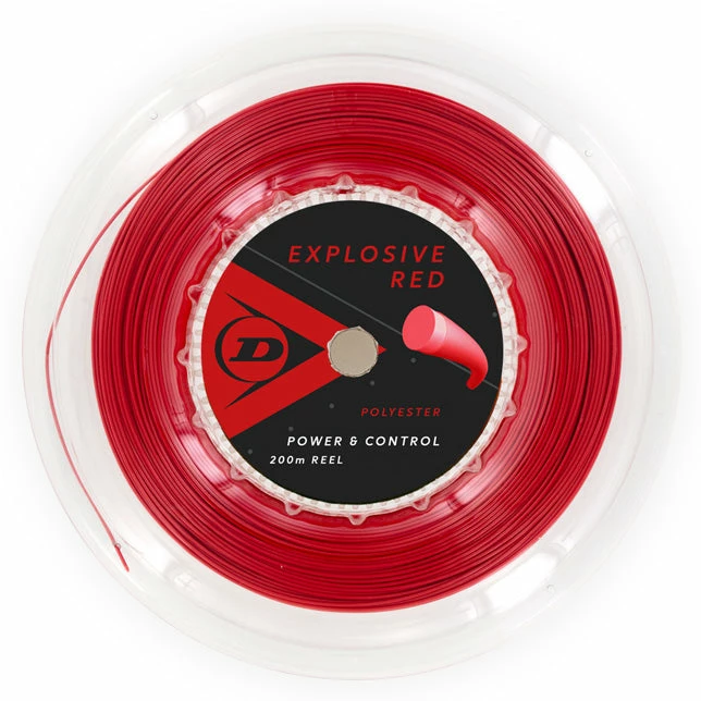 Dunlop Explosive Red 16 G Tennis String Reel (Red) 3 Dunlop Explosive Red 16 G Tennis String Reel (Red)