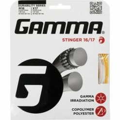 Gamma Stinger 16/17 Hybrid Tennis String (White/Yellow)