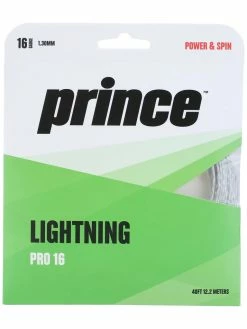 Prince Lightning Pro 16 Tennis String (Silver)