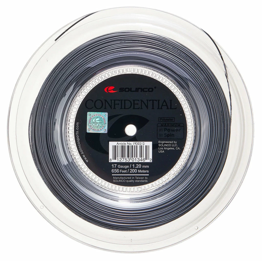 Solinco Confidential 17 Tennis String Reel (Grey) 3 Solinco Confidential 17 Tennis String Reel (Grey)