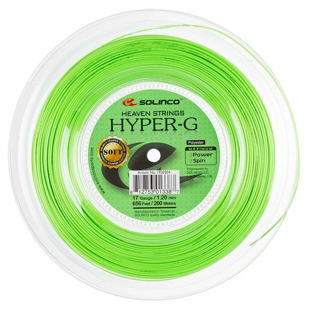 Solinco Hyper-G Soft 17 Tennis String Reel (Green) 3 Solinco Hyper-G Soft 17 Tennis String Reel (Green)