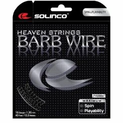 Solinco Barb Wire 16L Tennis String (Black)