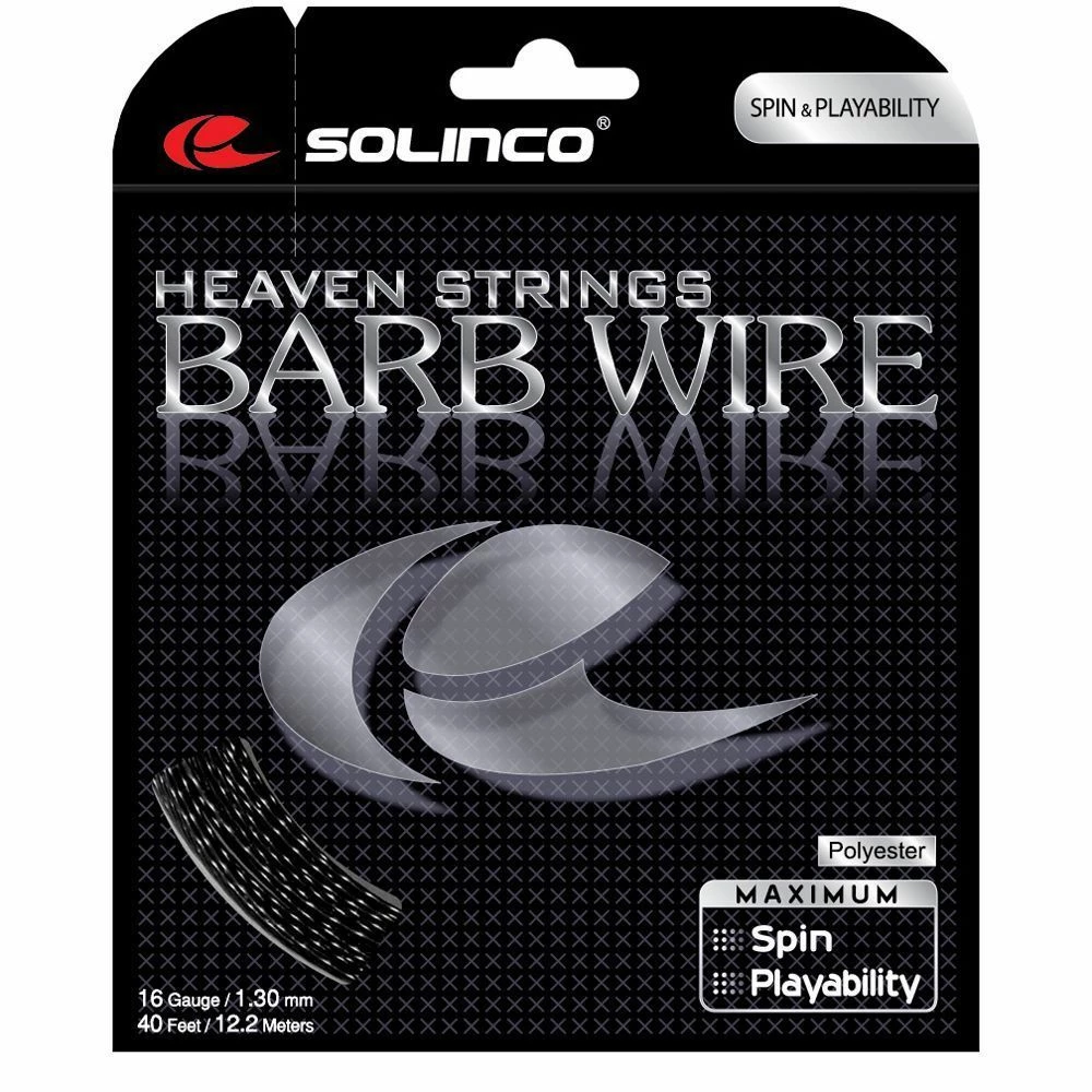 Solinco Barb Wire 16L Tennis String (Black) 3 Solinco Barb Wire 16L Tennis String (Black)