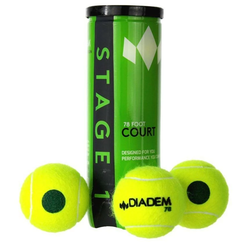 Diadem Premier Stage 1 Green Felt Junior Tennis Balls - 24 Can Case 4 Diadem Premier Stage 1 Green Felt Junior Tennis Balls - 24 Can Case - Image 2