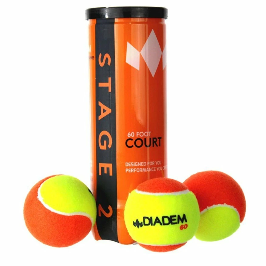 Diadem Premier Stage 2 Orange Felt Junior Tennis Balls 3 Diadem Premier Stage 2 Orange Felt Junior Tennis Balls