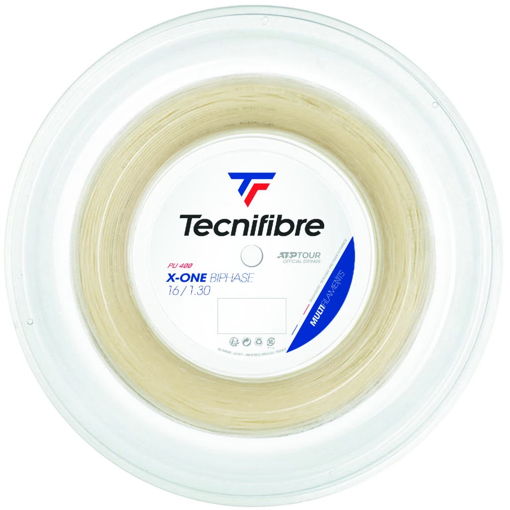 Tecnifibre X-One Biphase 16 Tennis String Reel (Natural) 3 Tecnifibre X-One Biphase 16 Tennis String Reel (Natural)